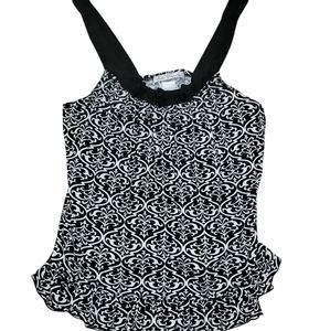 Linea Donatella Rosette Pajama Intimates Top sz L